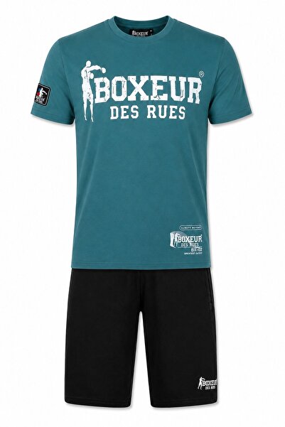 Boxeur Des Rues Set bărbați Boxeur des Rues: Șorturi de bumbac negre + Tricou...