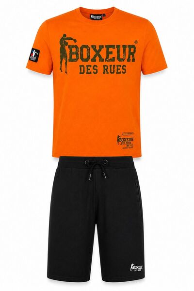 Boxeur Des Rues Set bărbați Boxeur des Rues: Șorturi de bumbac negre + Tricou...
