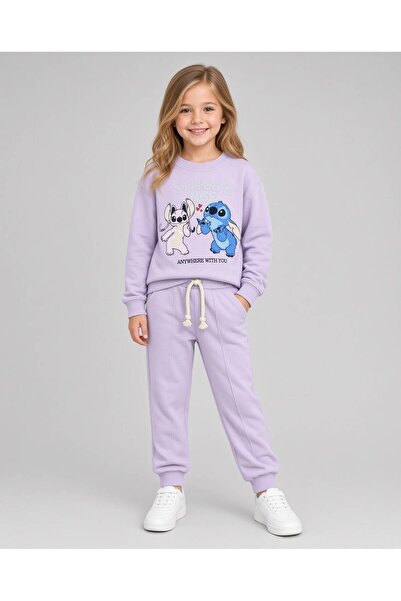 Kids Club STITCH&ANGEL BASKILI KIZ ÇOCUK TAKIM