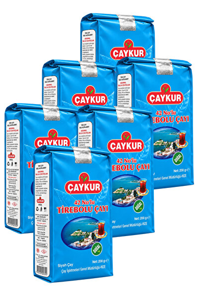 Çaykur شاي تيريبولو رقم 42 200 جرام. عبوة من ستة قطع