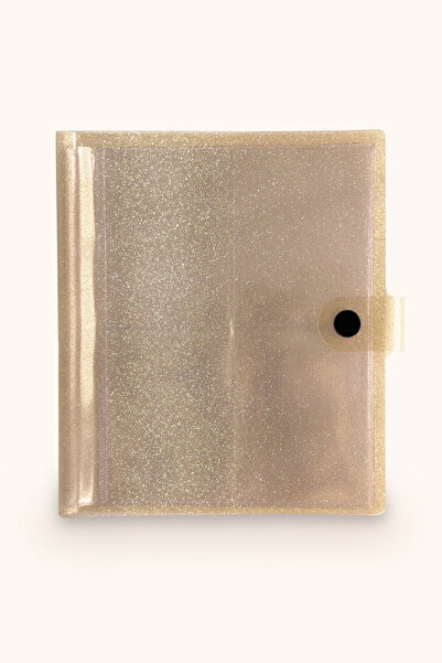 Pokscard Soft Cover Transparent Glitter Card Album - Gold