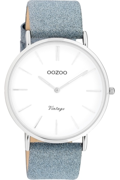 Oozoo Βίντατζ Μπλε Δερμάτινο Λουράκι C20147
