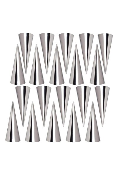 Generic Brand Forme din oțel inoxidabil pentru cremă de patiserie, Set de 20 ...