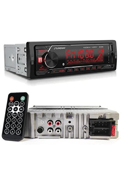 Soundway SW-8890 Araç Oto Teyp 4X60 Watt BT 2XUSB AUX FM APP Kontrol 7 Renk E...