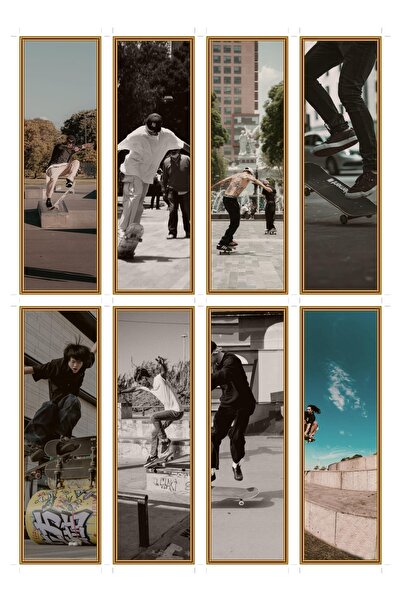 OEM Set 8 Semne de Carte cu Tematica Skateboarding Urban, Design Modern, Cart...