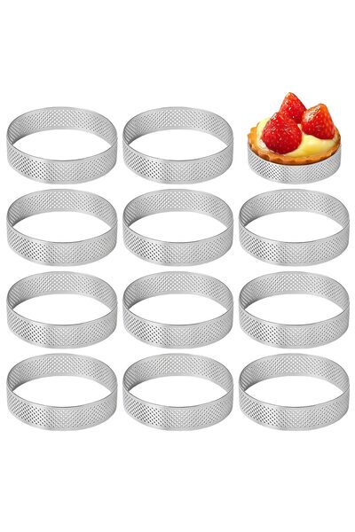 Generic Brand Set de 12 inele pentru patiserie, diametru 6 cm, inele și forme...