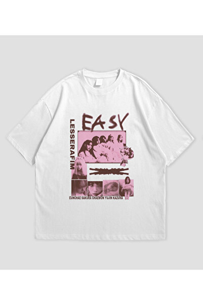 Grafftee Clothing Μπλουζάκι Le Sserafim με στάμπα, unisex, oversized