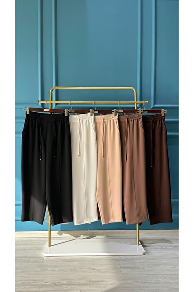 Sentez 5618 Elegance Carrot Pants with Elastic Waist Mink