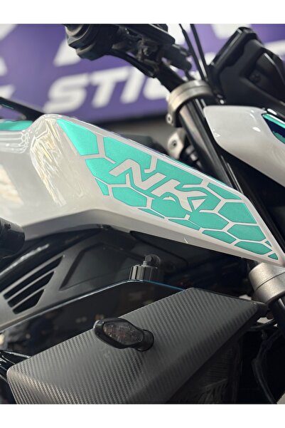 Banxtre CFMOTO NK450 için Yan Grenajlara Uyumlu NK Yazılı Petekli Sticker Set...