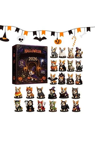 Generic Brand Calendar de Advent de Halloween 2026 Ornament acrilic 2D cu câine