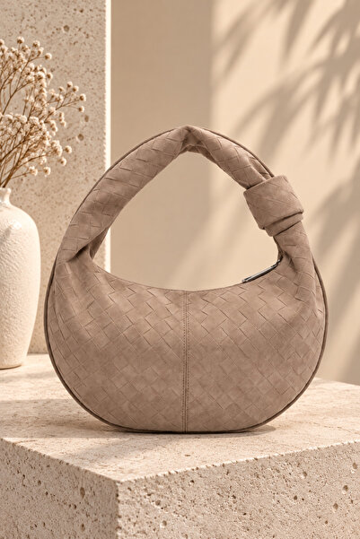 VELUSSO Weave Nubuk Omuz Çantası