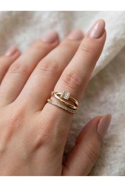 XP Xuping JEWELRY kuyumcu model 14 ayar altın kaplama zirkon taşlı kadın çeli...