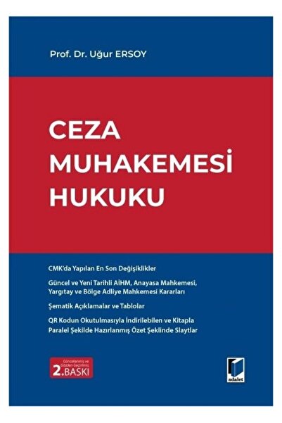 Adalet Yayınevi Ceza Muhakemesi Hukuku 2. BASKI Prof. Dr. Uğur Ersoy+KRAFT DE...