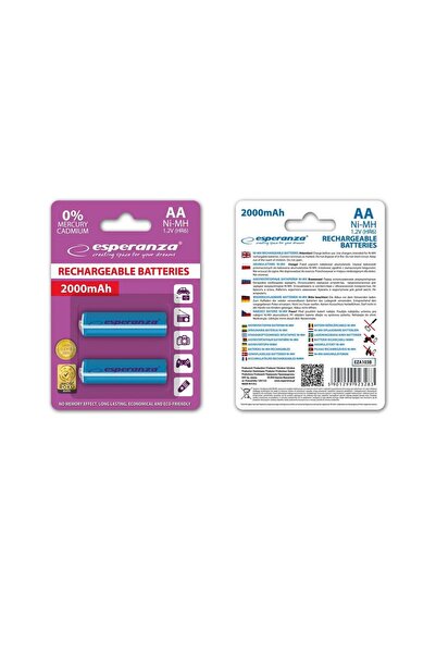 ESPERANZA EZA103B Ni-MH AA 2000MAH x2 rechargeable batteries