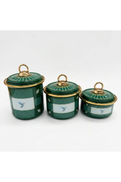 emaye market Enamel Storage Spice Jar Set