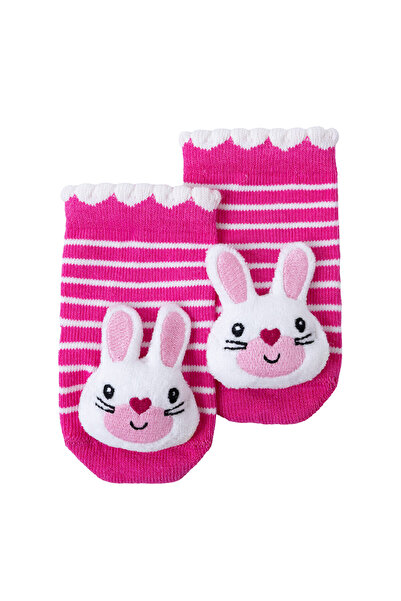 ebebek Hello Baby HelloBaby Kız Bebek Oyuncaklı Çorap Hayvan Baskılı