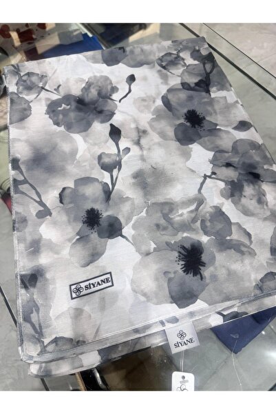 Generic Brand Black Flower Pattern Cotton Shawl