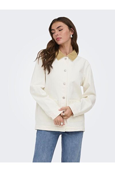 ONLY Kadın Spread Yaka Düğmeli Denim Ceket - Frankie