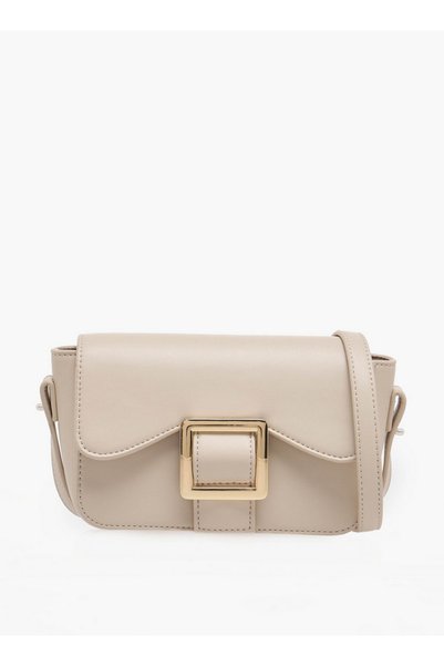 FAV Buckle Accent Crossbody Bag with Magnetic Button Closure