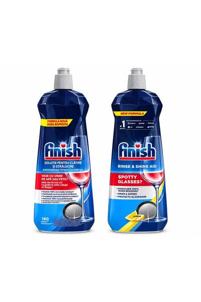 Finish Set 2x 800 Ml solutie clatire lemon +regular