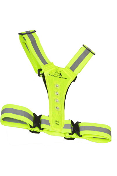Maclean LED harness for runners, cyclists 2xCR2032 batteries, IPX2 waterproof...