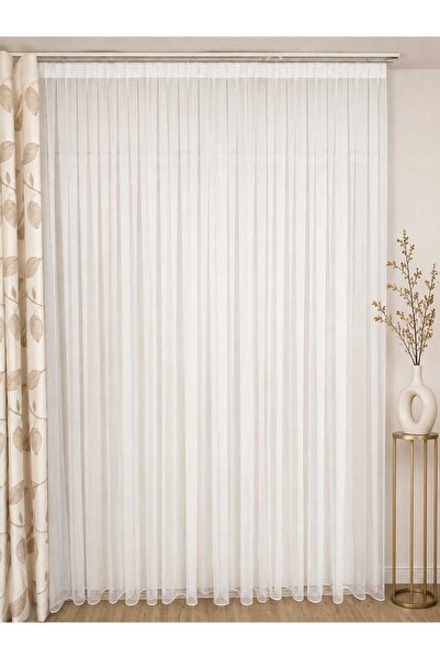 Lena Maison Bamboo Ttm Tulle Curtain Suitable for Every Room - Linen Textured...