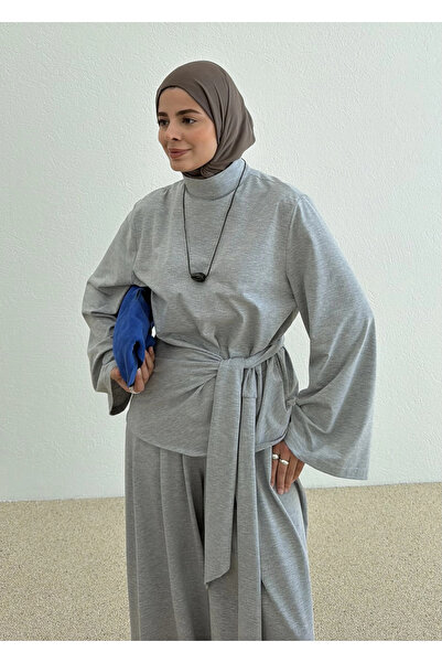 MODA AKSA 7201 BASİC MEVSİMLİK RAHAT İKİLİ TAKIM GRİ