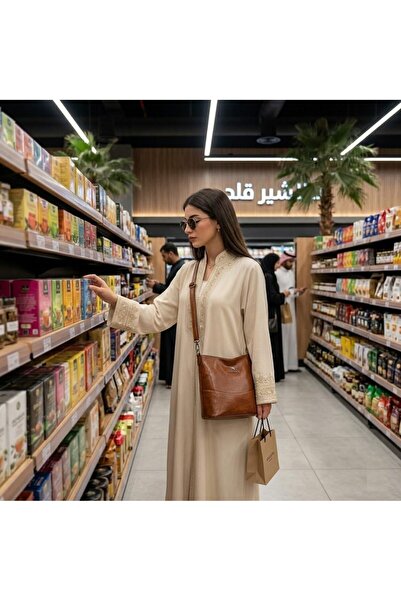 Generic حقيبة كتف وكروس بودي نسائية بتصميم عتيق مع حزام رفيع قابل للفصل والتع...