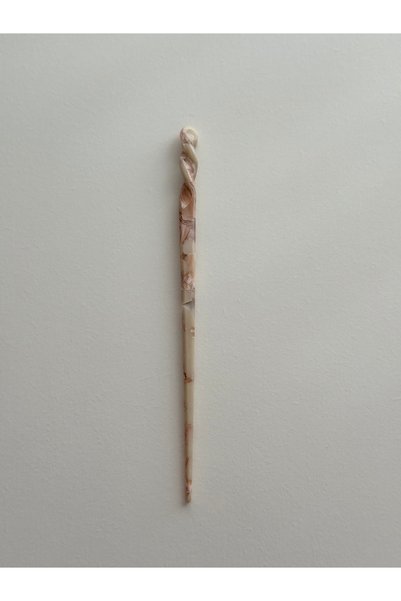 shop Marble Patterned Twisted Hairpin, Bun Hair Stick