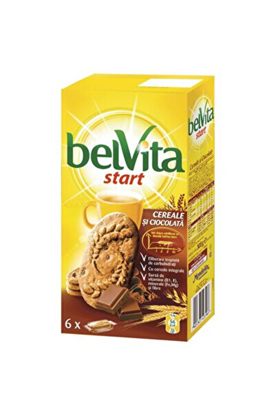 Belvita Cereale integrale și biscuiți cu ciocolată, Mic dejun, 300 g