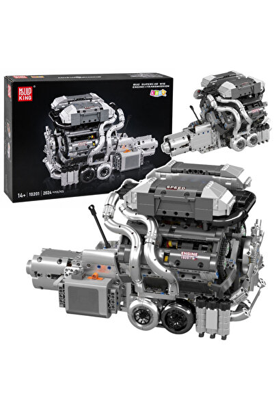 LEAN Blocuri de construcție Motor auto V8 Cutie de viteze 2024 el.