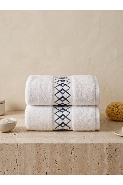 Dantela True 2-Piece Embroidered Hand Towel Set 50X90 cm