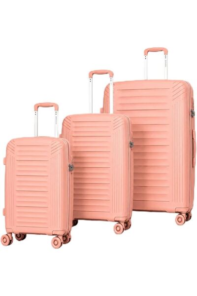 Glossy Bird Large Hard Shell Suitcase, Expandable Polypropylene PP Luggage wi...