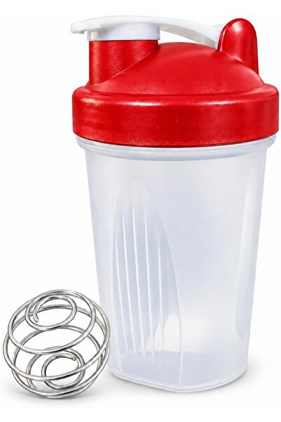 TOSHIONICS Protein Shaker Bottle with Stainless Steel Mixing Ball 400ml, Tran...