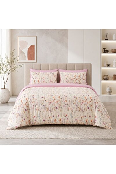 Pucioasa Lenjerie de pat dublu Garden Bliss, bumbac ranforce premium, 2 fete,...