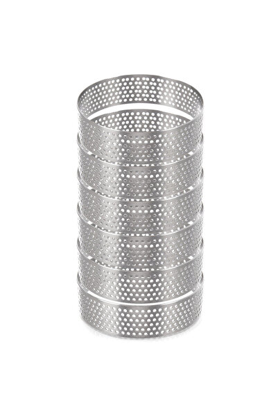 Orion Formă de tarteletă din oțel cu margine perforată 7 cm 6 bucăți.