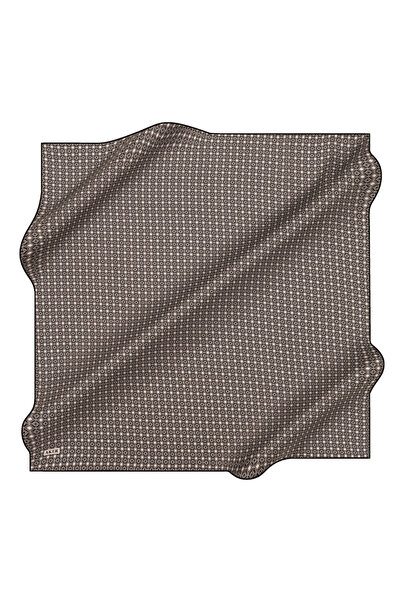 Aker Black 90X90 Silk Twill Scarf