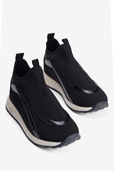 Mubiano Γυναικεία Stretch Sneakers χωρίς κορδόνια, με λεπτομέρειες από σουέντ...