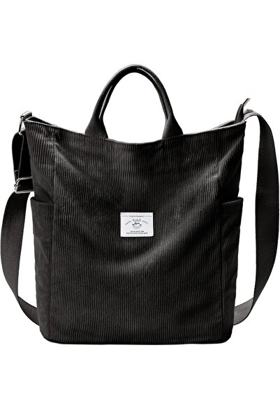 KALIDI Corduroy Tote Bag, Large Messenger Bag Shoulder Hobo Anti Splash Cross...