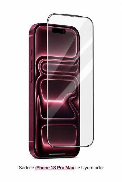 n noppax İphone 18 Pro Max Ekran Koruyucu Cam 6D Ekran Koruyucu Kırılmaz ekran
