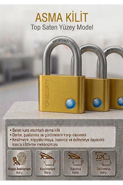 KL HOME First Master Top Security High Security Satin Padlock - Cut Resistant...
