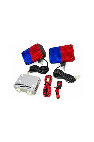 ART Stroboscoape auto 12V rosu-albastru set 2 bucati cu modul de comanda
