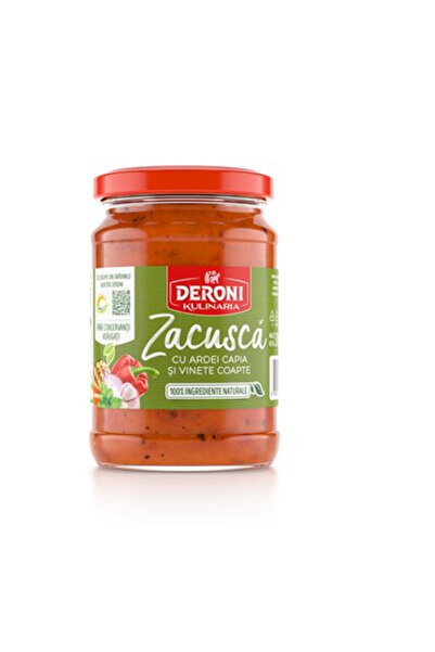 DERONİ Zacusca cu ardei iute și vinete prăjite, Kulinaria, 300 g