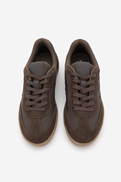 Marjin Kadın Sneaker Bağcıklı Spor Ayakkabı Starse Kahve