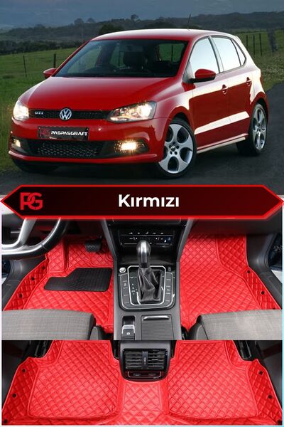 PASPASGRAFT Volkswagen VW Polo 2009-2016 Araca Özel 8D Deri Tam Kaplama Su Ge...