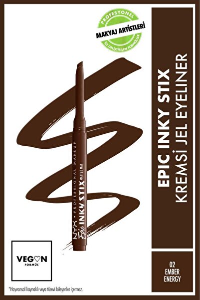 NYX Professional Makeup Epic Inky Stix Kremsi Jel Eyeliner - 02 Ember Energy