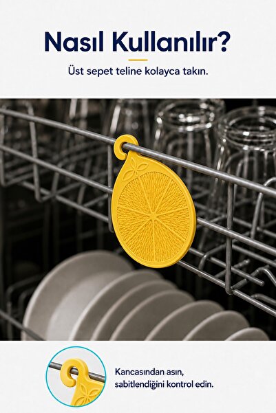 omilife Bulaşık Makinesi Koku Giderici Ferahlatıcı Elma Nane Limon Kokulu Askılı Aparat