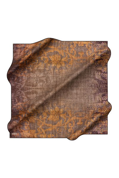 Aker Yellow 90X90 Silk Twill Scarf