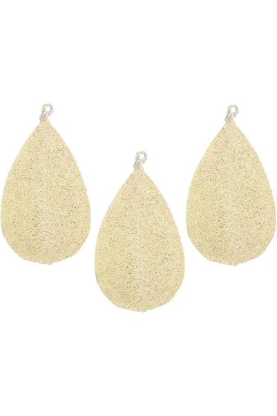 ALMEKAQUZ 3pcs Pure Natural Loofah Sponge, Dishwashing Brush,Household Kitche...