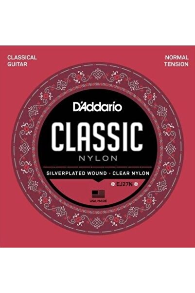 Daddario EJ27N KLASİK GİTAR TEL SETİ, 4/4, SILVERPLATED WOUND, NORMAL TENSION